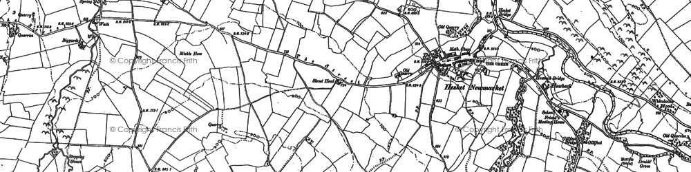 Old map of Haltcliff Bridge in 1899