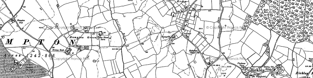 Old map of Hetherson Green in 1897