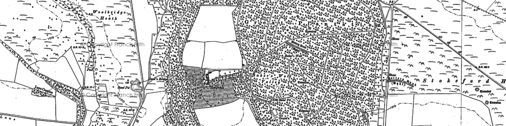 Old map of Stokeford in 1886