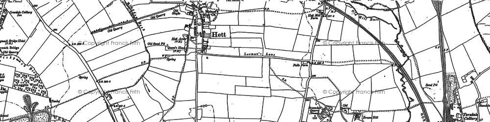 Old map of Hett in 1887
