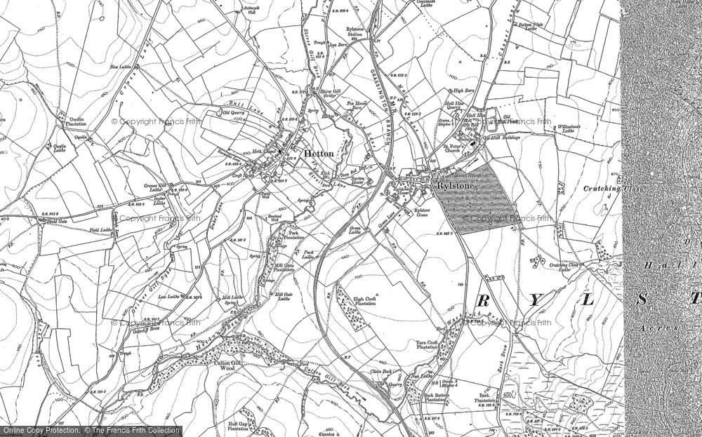 Old Map of Hetton, 1907 in 1907