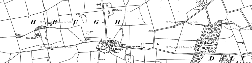 Old map of Blackheddon Br in 1895