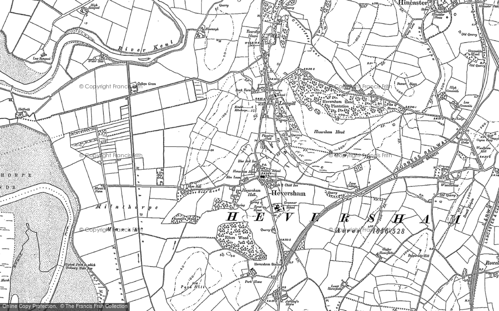 Old Map of Heversham, 1897 in 1897