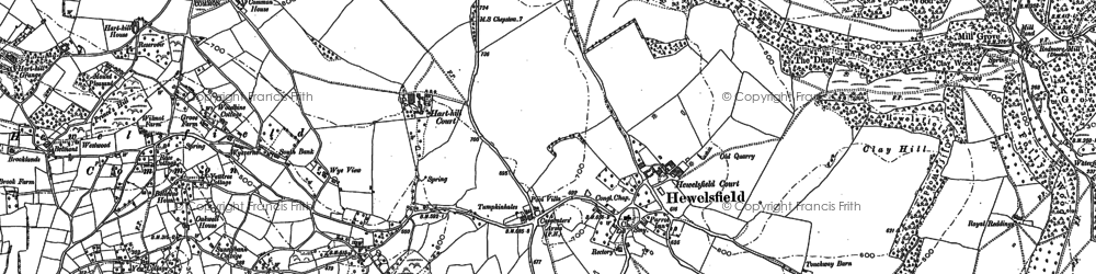Old map of Hewelsfield in 1900