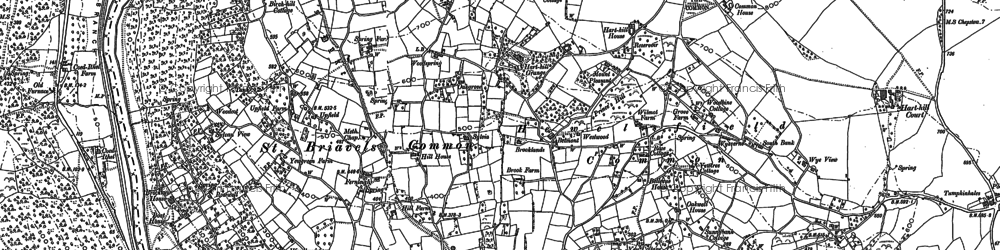 Old map of Hewelsfield Common in 1900