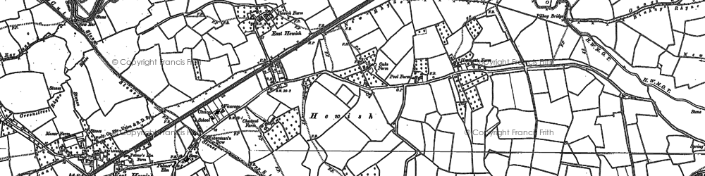 Old map of Hewish in 1902