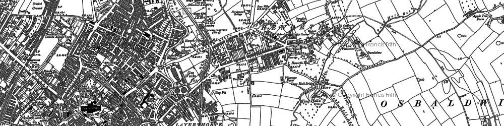 Old map of Tang Hall in 1890