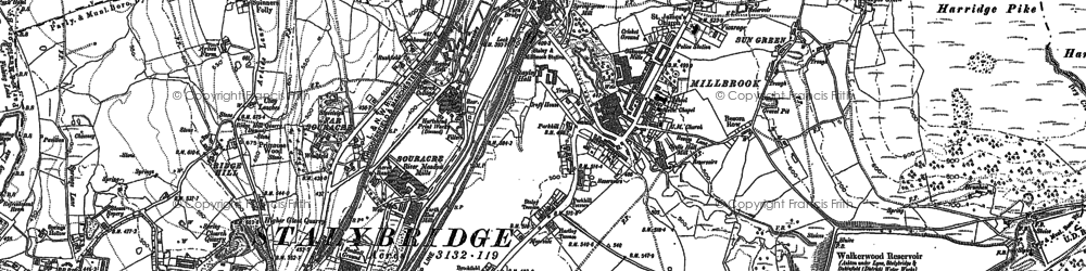 Old map of Ridge Hill in 1907