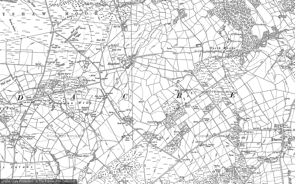 Old Map of Heyshaw, 1907 in 1907