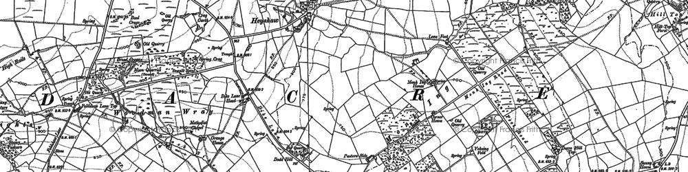 Old map of Hill Top in 1907