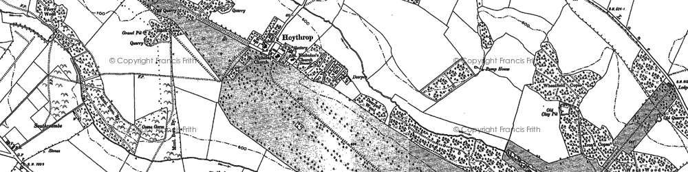 Old map of Heythrop in 1898