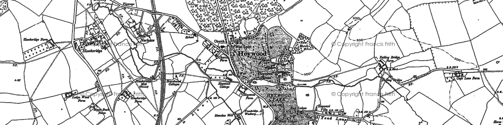 Old map of Heywood in 1899