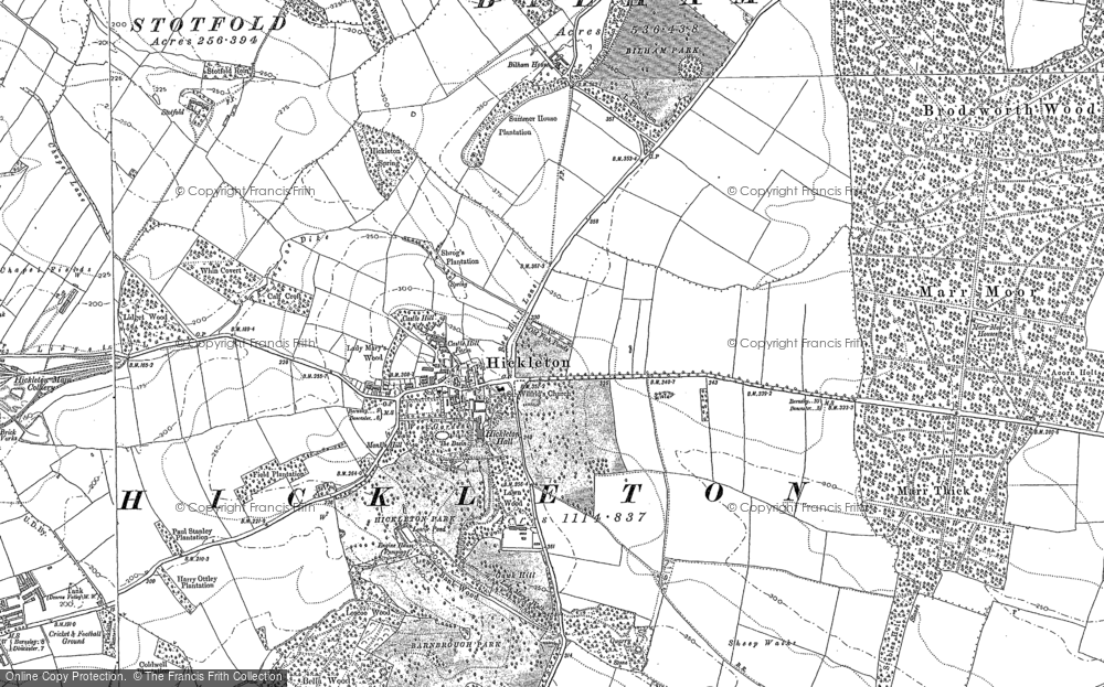 Old Map of Hickleton, 1890 - 1891 in 1890