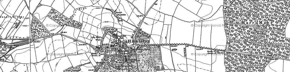Old map of Hickleton in 1890