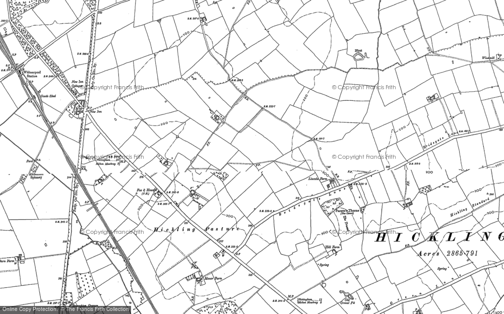 Old Map of Hickling Pastures, 1899 in 1899
