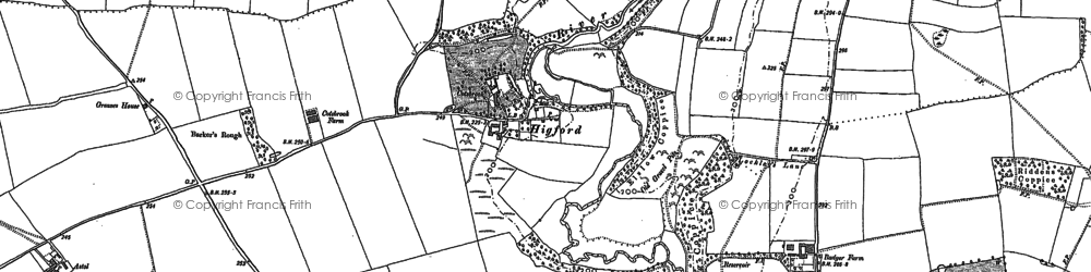 Old map of Higford in 1882