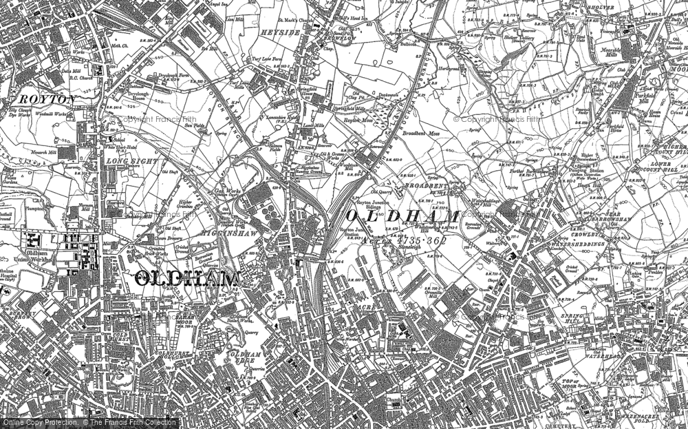 Old Map of Historic Map covering Acre in 1891