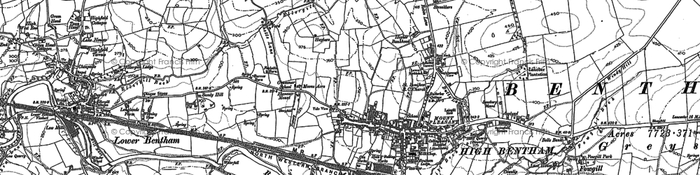 Old map of High Bentham in 1907