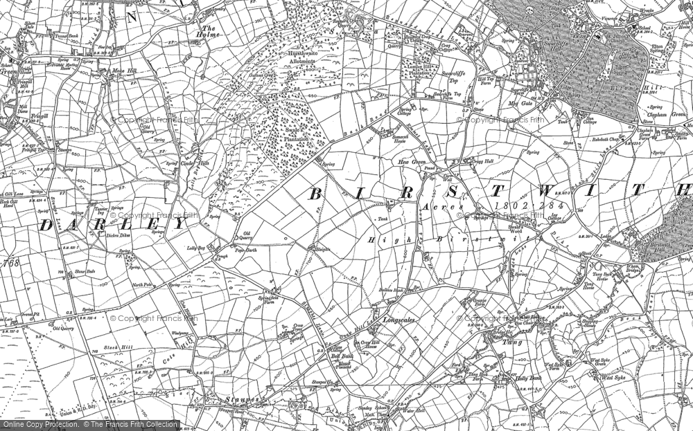 Old Map of High Birstwith, 1907 in 1907