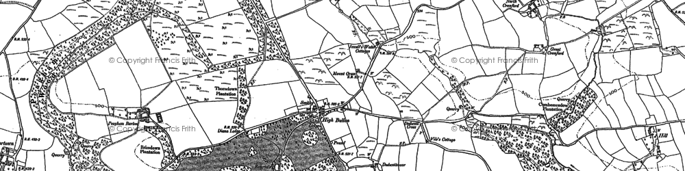 Old map of High Bullen in 1886