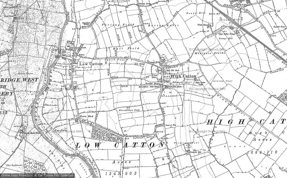 Old Map of High Catton, 1891 in 1891