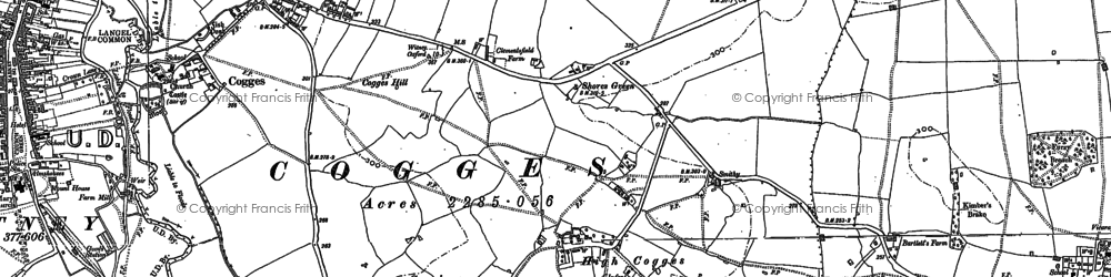 Old map of High Cogges in 1898