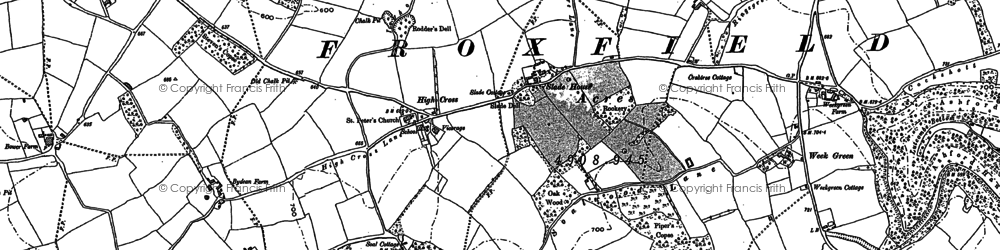 Old map of High Cross in 1895