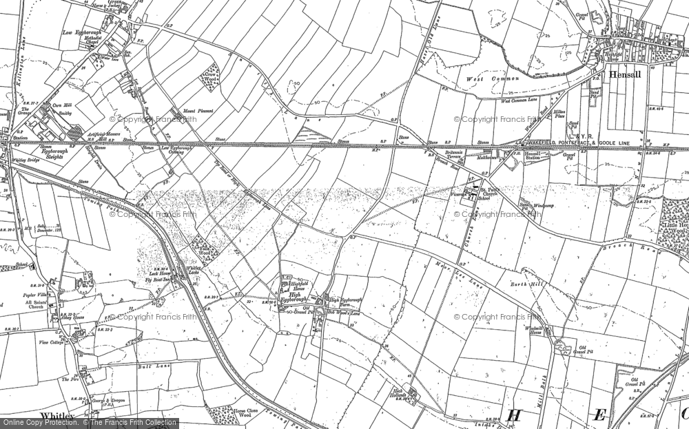 Old Map of High Eggborough, 1888 - 1890 in 1888