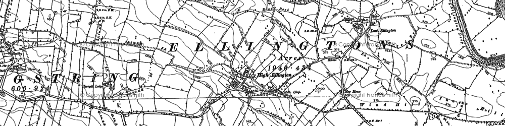 Old map of High Ellington in 1890