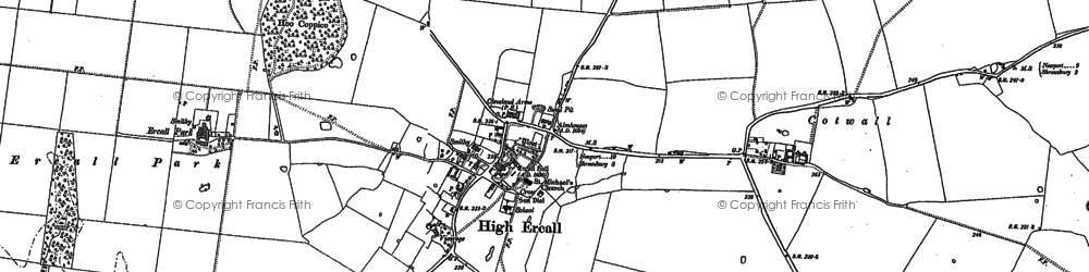 Old map of High Ercall in 1880