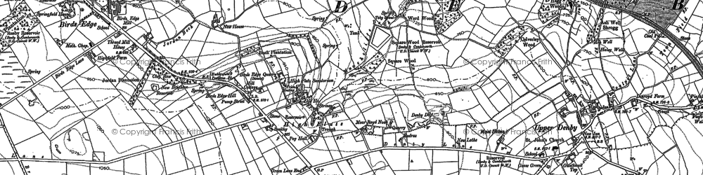 Old map of High Flatts in 1891