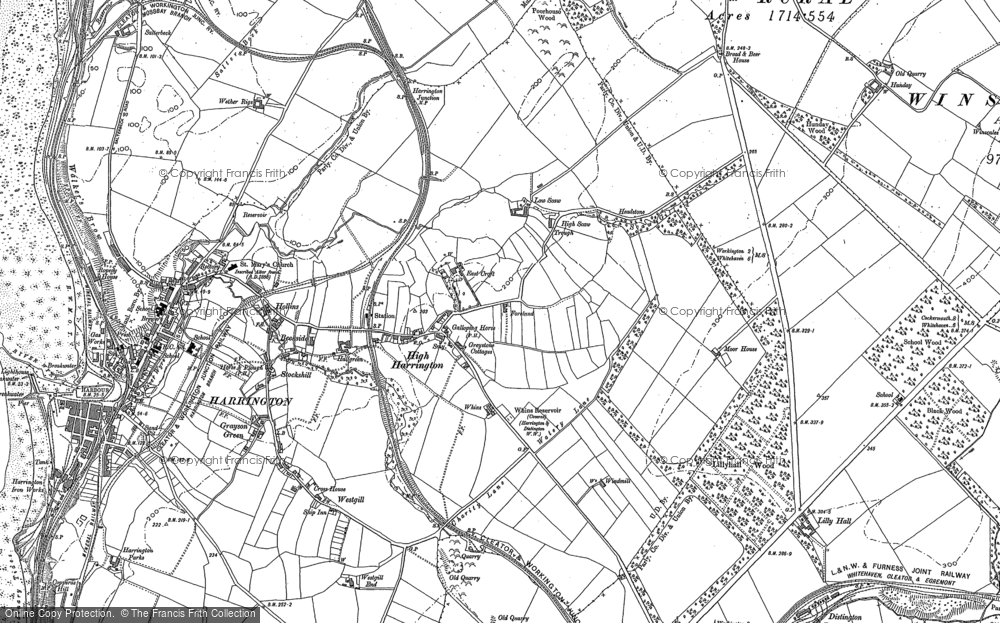 Old Map of High Harrington, 1923 in 1923