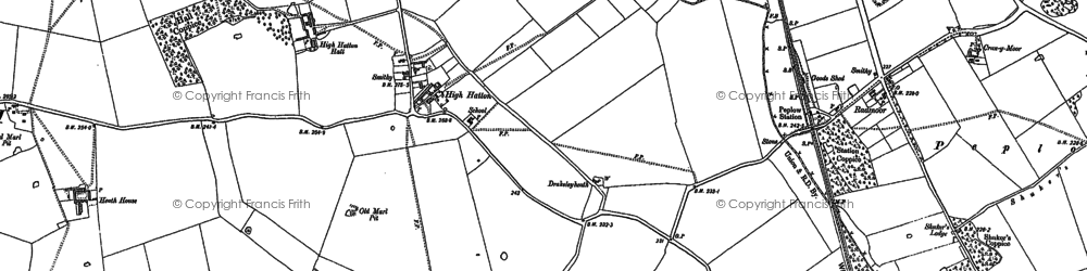 Old map of High Hatton in 1880