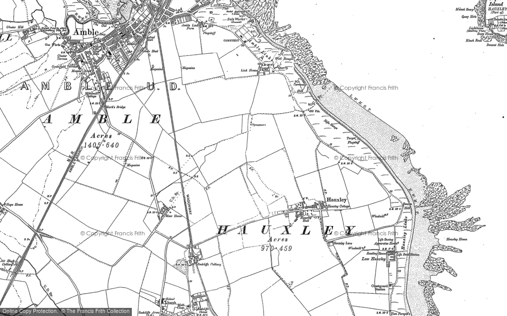 Old Map of High Hauxley, 1896 in 1896