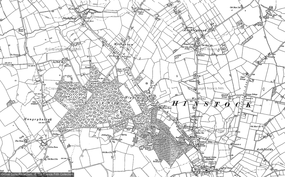 Old Map of High Heath, 1880 - 1900 in 1880