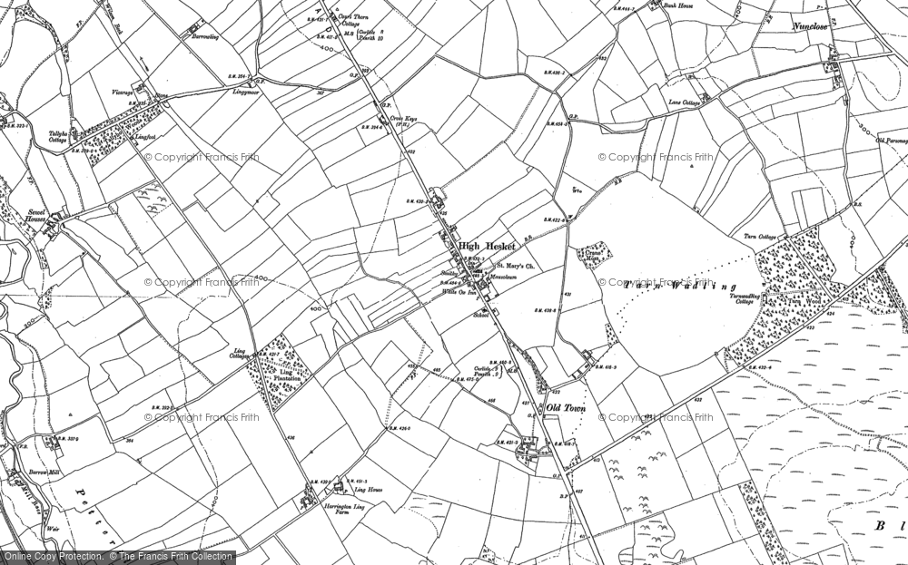 Old Map of High Hesket, 1898 - 1899 in 1898