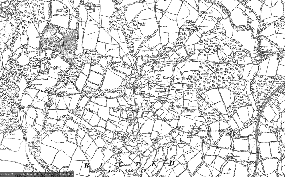 Old Map of High Hurstwood, 1873 - 1898 in 1873