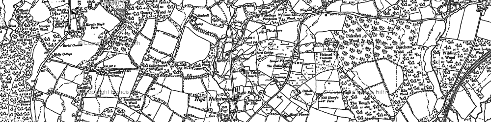 Old map of High Hurstwood in 1873