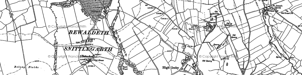 Old map of High Ireby in 1899
