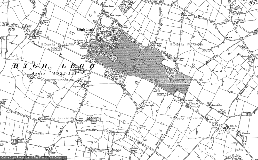 Old Map of High Legh, 1897 - 1908 in 1897