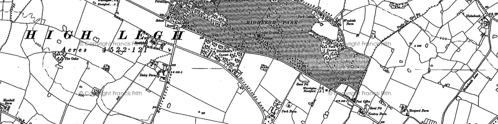 Old map of High Legh in 1897