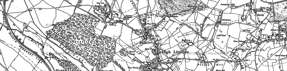 Old map of Timsbury Bottom in 1883