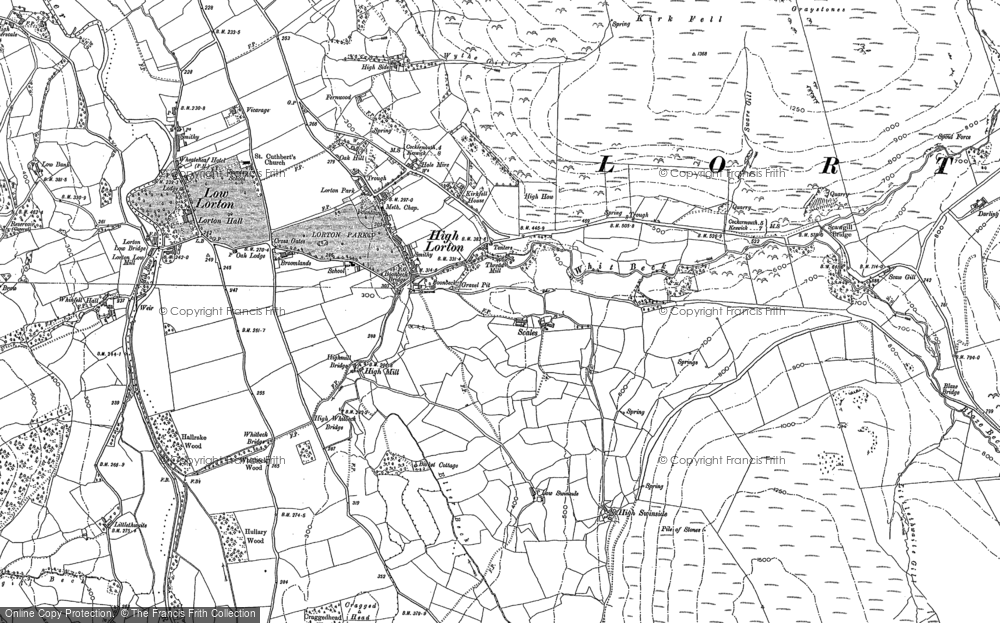 Old Map of Historic Map covering Hopebeck in 1898