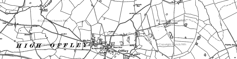 Old map of High Offley in 1880