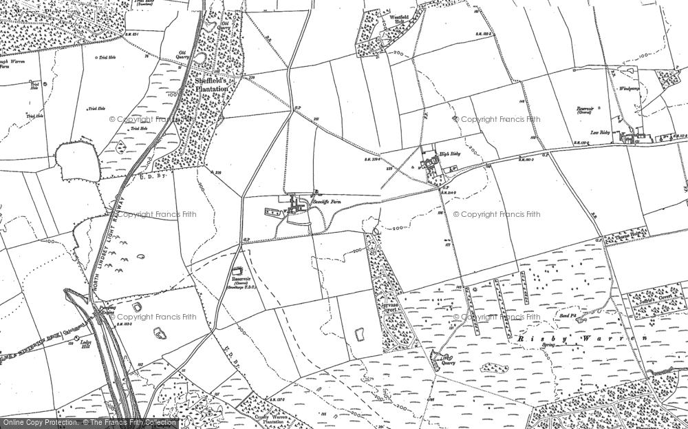 Old Map of High Risby, 1885 - 1906 in 1885