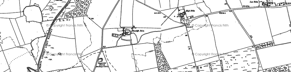 Old map of High Risby in 1885