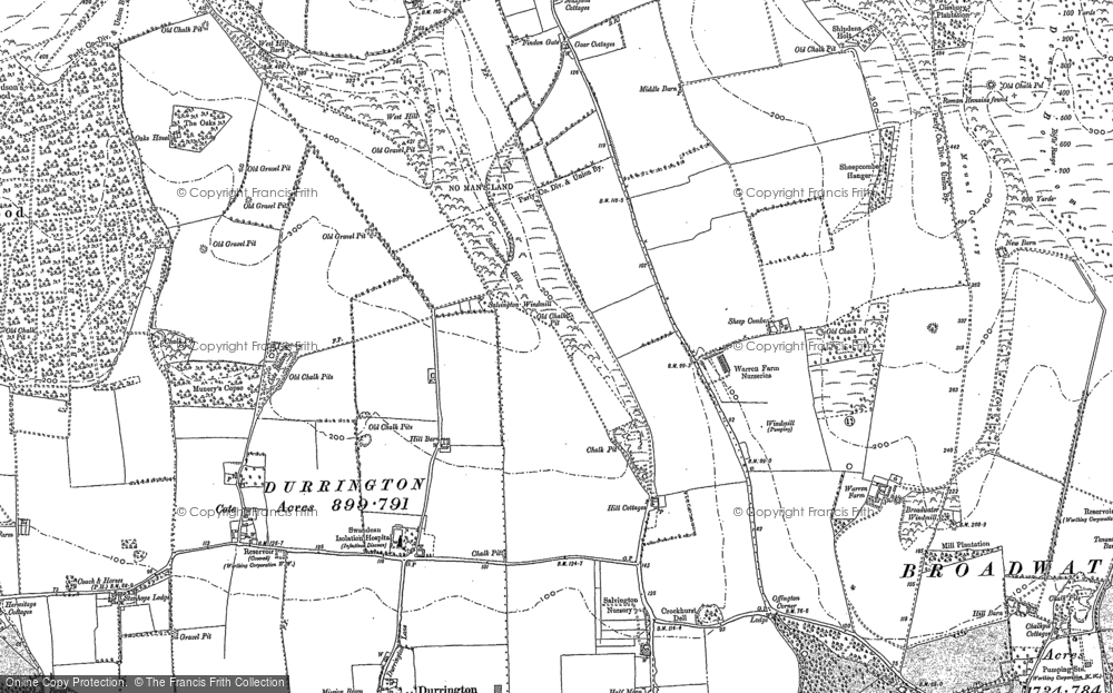 Old Map of High Salvington, 1909 in 1909