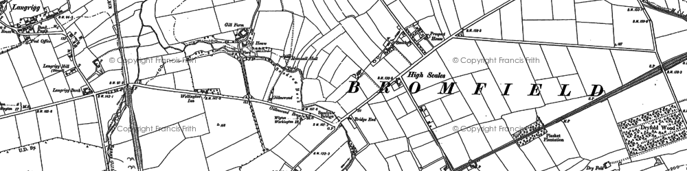 Old map of Low Row in 1899