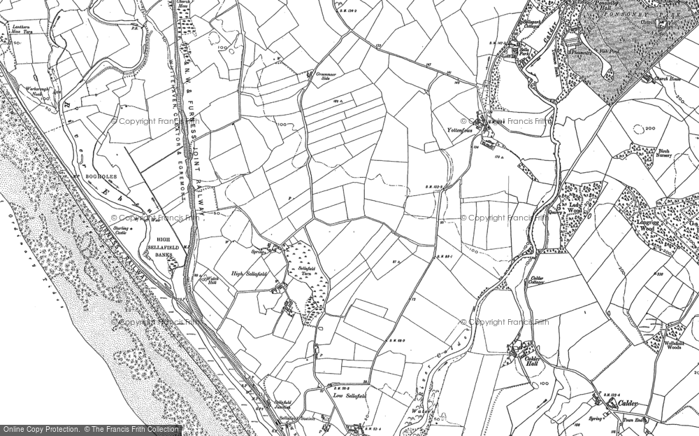 Old Map of High Sellafield, 1898 in 1898