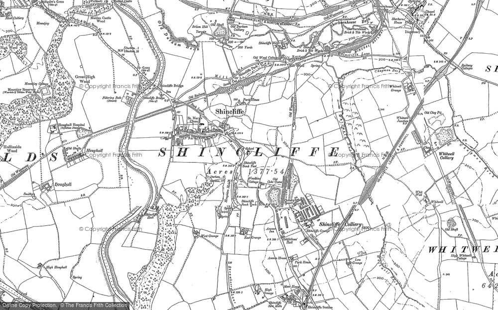 Old Map of High Shincliffe, 1895 - 1896 in 1895